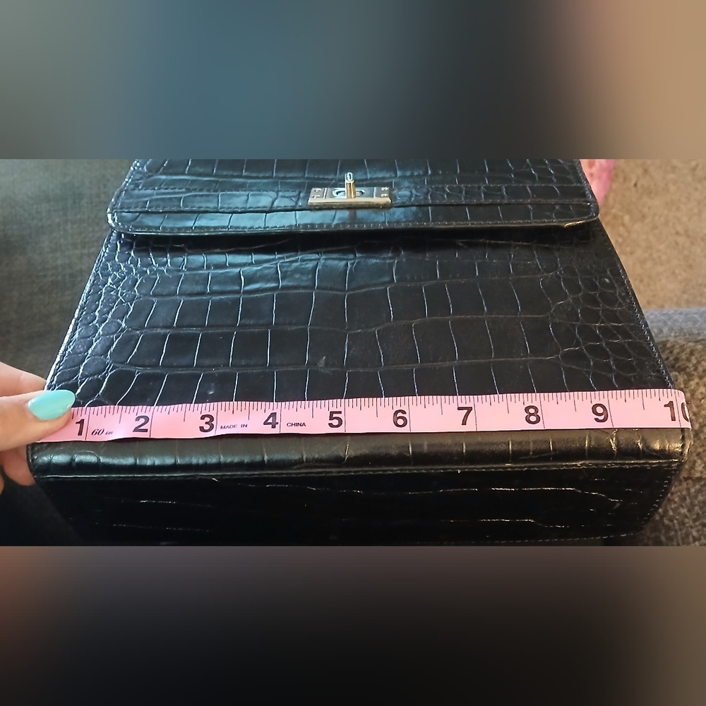 🖤 Vintage Valerie Stevens Croc Embossed “Kelly” Style Satchel 🖤 - Picture 15 of 15